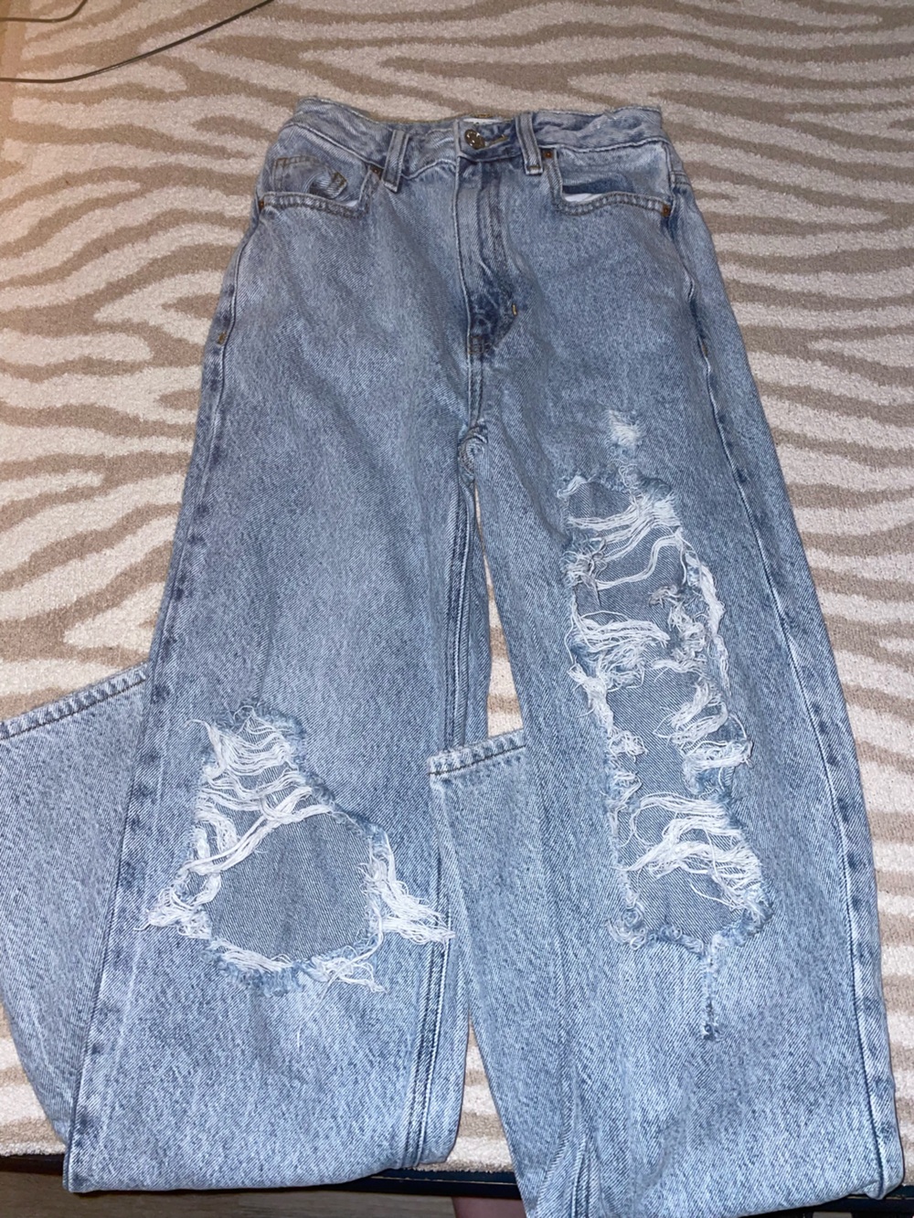 PacSun Light Blue Ripped Boyfriend Jeans